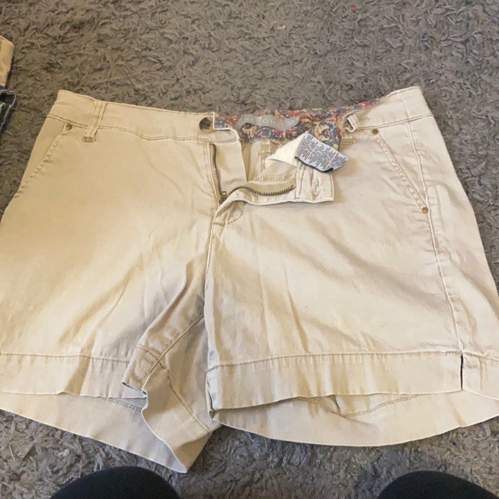 khaki shorts